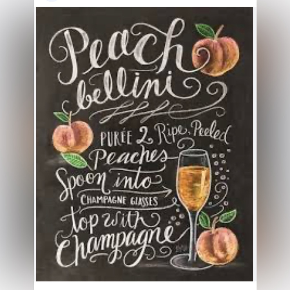 Peach Bellini Metal Tin Sign New